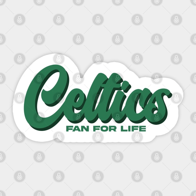 Celtics Fan For Life Sticker by origin illustrations